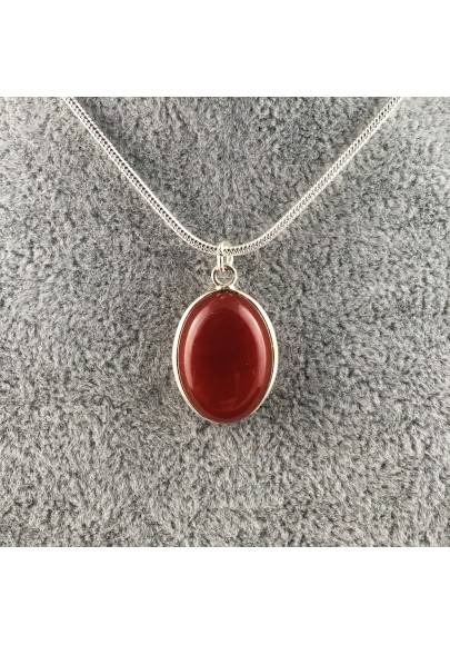 CARNELIAN Crystal AGATE Pendant Cabochon Tumbled Stone Necklace MINERALS A+-1