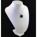 LAPIS LAZULI Pendant Heart On Vintage SILVER Necklace Minerals-3