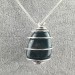 Pendant in Heliotrope Bloodstone Handmade Silver Plated Spiral Necklace-1