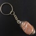SUN STONE HELIOLITE Keychain Keyring with Silver Plated Spiral Necklace A+-2