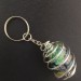 AZURITE MALACHITE Keychain Keyring - LIBRA Zodiac Plated Silver Necklace-1