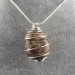 ARAGONITE Pendant Natural Stone - Idea Gift Idea Zodiac Piece Rare Silver Plated Spiral-2