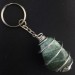 AFRICAN JADE Keychain Keyring Hand Made on Silver Plated Spiral A+-1