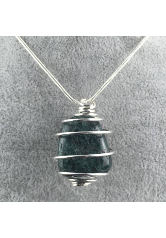 APATITE Pendant - PISCES Zodiac Silver Plated Spiral Necklace Gift Idea A+-1