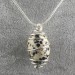 Dalmation JASPER Dalmatine Pendant - ARIES Zodiac SILVER Plated Spiral Necklace A+-2