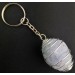 CELESTITE Tumbled Stone Keychain Keyring Hand Made on Silver Plated Spiral-3