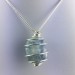 CELESTITE Crystal Pendant Hand Made on Silver Plated Spiral Minerals Stone Healing-1