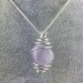 Purple LAVENDER JADE Pendant Hand Made on Silver Plated Spiral Necklace-2