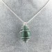 Green Aventurine Hand Made Pendant on Silver Plated Spiral Crystal Healing A+-1