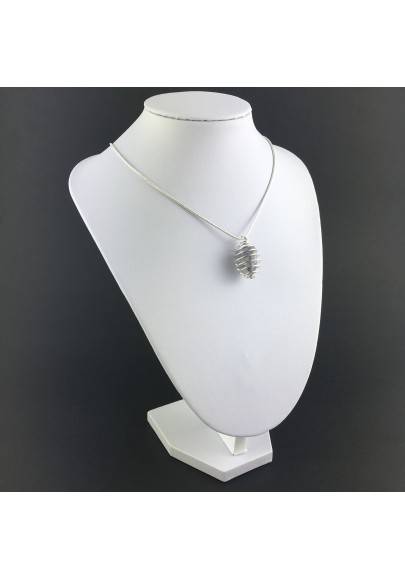 Precious Sapphire Pendant - VIRGO Zodiac Gift IdeSpiral Plated Rare Silver A+-3