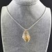 CITRINE Quartz Pendant Handmade Silver Plated Spiral Necklace-5