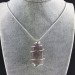 Rainbow Fluorite Pendant Handmade Silver Plated Spiral Necklace-8