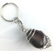 Iron Tiger’s tumbled stone keychain keyring handmade silver plated spiral-2