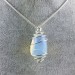 Opalite Pendant Hand Made on Silver Plated Spiral Necklace Tumble Stone A+-4