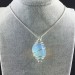 Opal Pendant - CAPRICORN LIBRA Zodiac Silver Plated Spiral Gift Idea-2