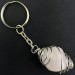 Pink MANGANO CALCITE Keychain Keyring Hand Made on Silver Plated Spiral A+-2