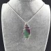 ZOISITE with RUBY Pendant Hand Made on Silver Plated Spiral Thumb Stone A+-2