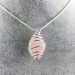 Pendant Rose Quartz Minerals Hand Made on Silver Plated Spiral A+-4