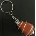 RED Jasper Keychain Keyring Hand Made on Silver Plated Spiral A+-1