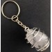 TOURMALINE in QUARTZ Keychain Keyring Hand Made on Silver Plated Spiral-2