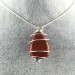 Pendant in Red Jasper Hand Made on Silver Plated Spiral Crystal Healing Minerals A+-1