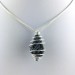 Snow OBSIDIAN Pendant Tumble Stone Hand Made on SILVER Plated Spiral A+-4