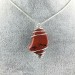 Pendant in Red Breciated Jasper Hand Made on SILVER Plated Spiral A+-1