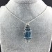 Blue Kyanite Pendant Hand Made on SILVER Plated Spiral Gift Idea A+-2