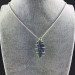 Blue Kyanite Pendant Hand Made on SILVER Plated Spiral Gift Idea A+-5
