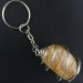 Honey CALCITE Keychain Keyring Hand Made on Silver Plated Spiral A+-2
