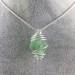 Fluorite Octahedron Rough Pendant Hand Made on SILVER Plated Spiral A+-1