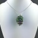 Pendant RUBY ZOISITE Hand Made on SILVER Plated Spiral Gift Idea A+-2