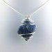 Pendant SODALITE Hand Made on Silver Plated Spiral Gift Idea A+-1