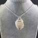ADULARIA Moonstone Pendant Hand Made on SILVER Plated Spiral Crystal-5