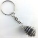 Apache Tears OBSIDIAN Keychain Keyring Hand Made on SILVER Plated Spiral-2