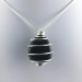 SILVER OBSIDIAN Pendant Hand Made on Silver Plated Spiral A+-1