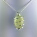 Pendant PREHNITE Hand Made on Silver Plated Spiral Gift Idea Tumbled Stone A+-4