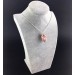 Rhodochrosite Pendant Hand Made on Silver Plated Spiral Minerals Chakra Necklace A+-3