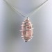 Rhodochrosite Pendant Hand Made on Silver Plated Spiral Minerals Chakra Necklace A+-4