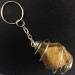 Tiger's EYE Stone Keychain Keyring Hand Made on Silver Plated Spiral A+-2