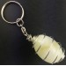 Green JADE Keychain Keyring Hand Made on Silver Plated Spiral A+-2