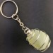 Porte-clés dans Jade Verte Fabriqué à la main Spirale Plaqué Argent A+-3