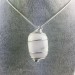 White AGATE Pendant Hand Craft on Silver Plated Spiral Gift Idea A+-1
