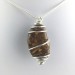 Pendant STROMATOLITE Hand Made on Silver Plated Spiral Gift Idea A+-1