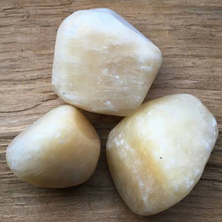 Yellow CALCITE Tumbled Stone GIANT * MINERALS * Crystal Healing Chakra Reiki A+-1