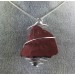 Pendant in Red Jasper Hand Made on Silver Plated Spiral Charm Craft Gift Idea-1