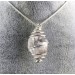 HERKIMER DIAMOND Pendant - Quartz Handmade SILVER Plated Spiral Gift Idea A+-1