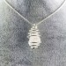 HERKIMER DIAMOND Pendant - Quartz Handmade SILVER Plated Spiral Gift Idea A+-4