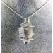 HERKIMER DIAMOND Pendant - Quartz Handmade SILVER Plated Spiral Gift Idea A+-7