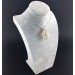 HERKIMER DIAMOND Pendant - Quartz Handmade SILVER Plated Spiral Gift Idea A+-9